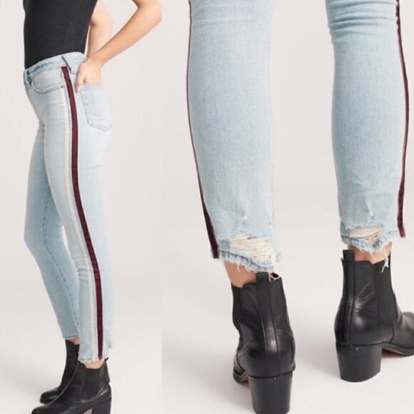 abercrombie & Fitch Simone High Rise Slim Size 00 - Picture 2 of 11